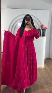 Ropa paquistaní India Premium, vestido Anarkali, traje paquistaní, conjunto de traje afgano para mujer, Festival, fiesta informal, ropa de Festival - Product Image 2