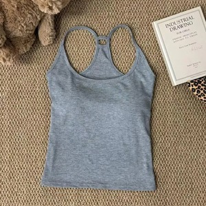 เสื้อสายเดี่ยวแขนกุดทรงสลิมมีสายรัดแขนสปาเก็ตตี้ของผู้หญิงสไตล์เกาหลีพร้อมแผ่นรองหน้าอกสวมใส่ในช่วงฤดูร้อน - Product Image 2