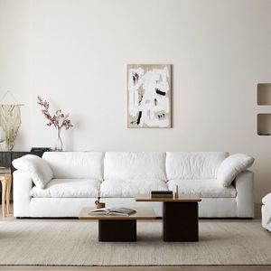 Canapé Cloud Confortable et Moderne en Tissu pour Salon, Idéal pour Hôtels, Villas et Appartements – Design Wabi-Sabi en Lin et Plumes - Product Image 2