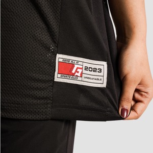 เสื้อฟุตบอลอเมริกันเยาวชน Victory 0021 สีดำ ระบายอากาศได้ดี พร้อมโลโก้ทีมแบบเย็บ - Product Image 6