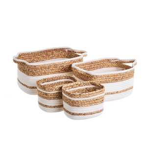 Hot Top Produit Jacinthe D'eau Sac À Linge Panier Décoration Panier Naturel À La Main Pour L'Organisation À La Maison - Product Image 4