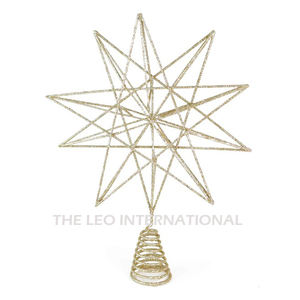 Adorno Navideño en Forma de Estrella, Acabado Plateado, Decoración para Árbol de Navidad, Ideal para Fiestas - Product Image 6