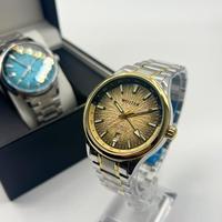 Montre mécanique de luxe pour hommes Cadran dégradé Explosion Fissures Design Date Fonction Montre automatique
