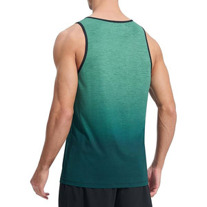 High Quality 290 GSM Cotton Ribbed <b>Men's</b> Gym <b>Tank</b> <b>Tops</b> Breathable <b>Black</b> Gray Singlets Factory Wholesale Knitted <b>Tank</b> <b>Tops</b> - Product Image 3