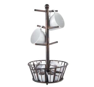 6-Hook Black <b>Mug</b> <b>Tree</b> With Both High Quality new modern and luxury design for Kitchenware Hot Selling wholesale made in india - Product Image 2