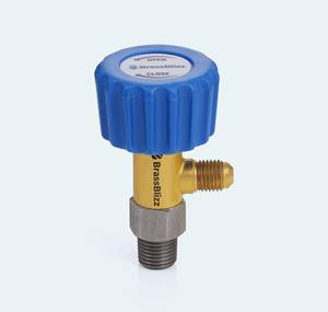 Vanne à cylindre auto-obturante BrassBlizz nouvelle génération 7/16-20 SAE 45 °   Adaptateur de réfrigérant 1/4-18 NPT 1200 PSI 3 kg - Product Image 6