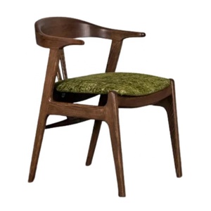 Silla de Jardín de Madera de Teca de Estilo Moderno de Mediados de Siglo con Asiento Tapizado Verde, Muebles de Exterior de Diseño Confortable - Product Image 6