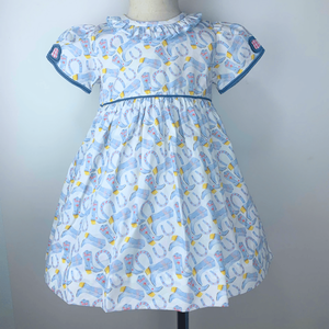 <b>Girl's</b> Clothing 100% Organic Cotton Casual Baby <b>Girls</b> <b>Dresses</b> Cotton With Bow Wholesale Kids Clothing From Vietnam - Product Image 1