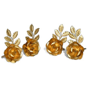 Meilleure vente en vrac prix d'usine design unique rond de serviette en métal avec des couleurs personnalisées pour l'utilisation d'événements de banquet de fête de mariage - Product Image 3