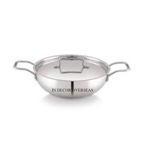 Kadhai poli brillant de finition de couleur argentée en métal de qualité supérieure pour l'utilisation d'ustensiles de cuisine à la maison et à l'hôtel - Product Image 2