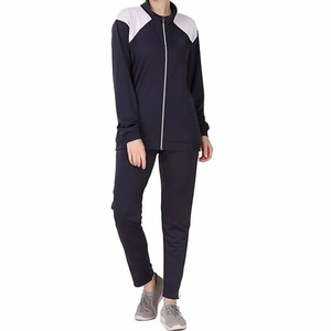 Chándal deportivo elegante para mujer Conjunto de chaqueta y pantalones atléticos de moda Ligero y transpirable para uso activo - Product Image 5