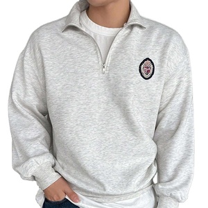 Sudadera con media cremallera para mujer, sudadera con cremallera sólida para otoño e invierno, Tops de punto con cuello levantado y logotipos personalizados - Product Image 1