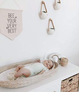 Cesta Ovalada para cambio de bebé, accesorio Natural de algas marinas con colchón, cambio de bebé - Product Image 6