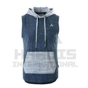 Customized High Quality Men's Sleeveless <b>Hoodies</b> Casual Breathable Men's Sleeveless Hoodie <b>Summer</b> Wear for Men's - Product Image 2