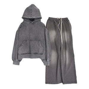 Combinaisons de survêtement personnalisées Survêtements unisexes avec strass et paillettes pour hommes Ensemble 2 pièces coupe ample - Product Image 1