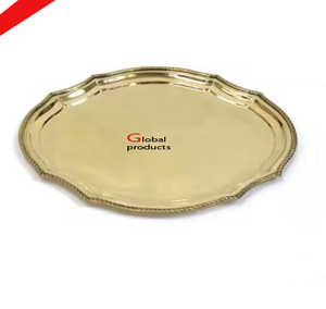 Plateau de service design en aluminium fini doré le plus vendu pour hôtel restaurant nd bar - Product Image 5