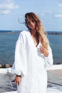 New Fashionable Rayon Tie Dye Collection Loose Fitted Waist Tie <b>String</b> Casual Women's Beach Wear Casual Long <b>Dresses</b> 20 - Product Image 4