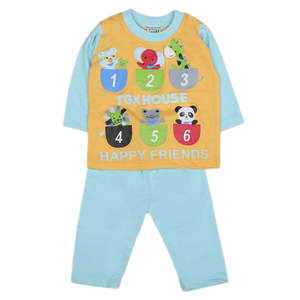 Traje de 2 Piezas de Manga Larga para Niños - Azul Claro - Product Image 1