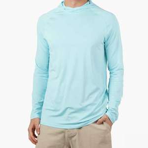 Sweat à capuche de pêche en microfibre de haute qualité, manches longues, uni, protection UV, séchage rapide, respirant - Product Image 2