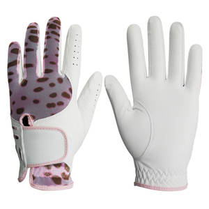 Custom Made Women's Golf Gloves 100% Premium High Quality Top Seller Adjustable <b>Strap</b> Solid Colors Cabretta Leather for Sports - Product Image 1