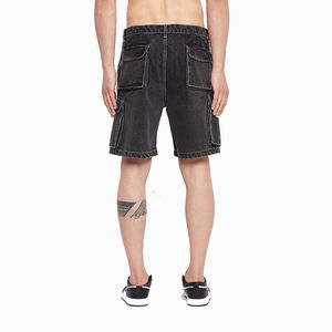 Shorts en jean décontractés pour hommes de haute qualité, écologiques, 100 % coton, taille élastique, coupe ample, service OEM personnalisé - Product Image 4