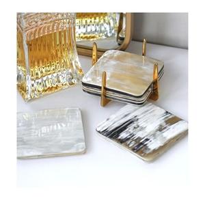 Posavasos Clásico de Cuerno Natural para Café, Té, Multiusos, Decoración de Mesa de Hotel y Restaurante, Artesanía Saniya, Ecológico - Product Image 3