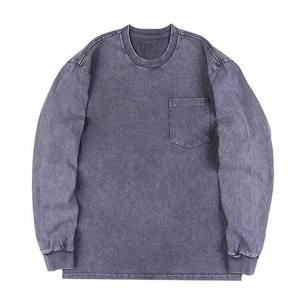 เสื้อสเวตเชิ้ตย้อมสีแบบแอซิดวอชสั่งทำพิเศษสำหรับสินค้ามาใหม่ เสื้อสเวตเชิ้ตผู้ชายผ้าฝ้าย 100% ระบายอากาศได้ดี ทรงโอเวอร์ไซส์ มีกระเป๋า - Product Image 4