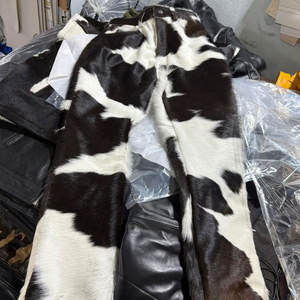 Pantalones de Cuero Vacuno para Hombre, Diseño Único, Casuales, de Moda para Invierno, Cintura Media, Frente Plano, Corte Recto - Product Image 1