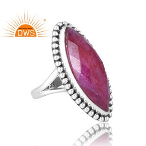 แหวนพลอยอัญมณีธรรมชาติสีเงินสเตอร์ลิง925ผู้ผลิตเครื่องประดับแบบวางซ้อนกันได้ - Product Image 4