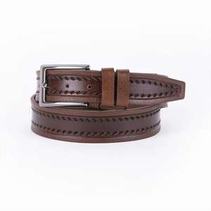 Custom <b>Cow</b> Hide Steel Buckle Pure Leather Belt High Durable Waterproof Eco Friendly Men's Fashionable Wholesale Price - Product Image 5