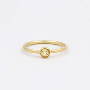 Bague en argent sterling 925 faite à la main 14k or rempli Solitaire Citrine naturelle bague de pierres précieuses bijoux de mariage accessoires de mode - Product Image 1
