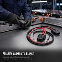 Câble de charge pour véhicules électriques avec faisceau de câbles marqués rouge et noir et boîtier de connecteur durable pour systèmes de charge