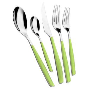 Cubiertos Hechos a Mano con Mango Verde y Cabeza Plateada, Perfectos para Comidas Familiares Informales, Cocinas Caseras y Uso Diario, Venta al por Mayor desde India - Product Image 1