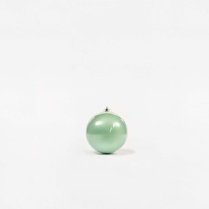 <b>Light</b> Green Festival Plastic Christmas Baubles 3pcs 12cm Glitter Ball & <b>Tree</b> Ornaments - Product Image 3