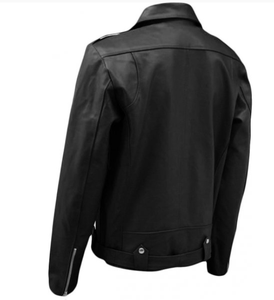 Chaqueta de Motocicleta de Piel de Oveja Genuina, Estilo Retro Americano, Impermeable, Resistente al Viento, Ecológica, de Marca Moderna para Hombre, Otoño-Invierno - Product Image 4