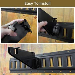 Supports d'étagères fixes E-Track, supports E-Track en métal robuste pour étagères dans les remorques fermées, les camions et les entrepôts - Product Image 3