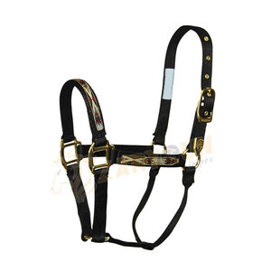 Custom Made Black Nylon Horse Polo Halter Mejor calidad para montar Venta directa Custom Printed Halter - Product Image 3