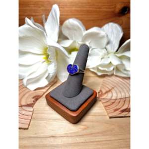 Zuni Handmade Opal & Rose Gold Plated Sterling <b>Silver</b> <b>Ring</b> Trendy Bezel Setting Size 7.75 Gift - Product Image 3