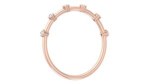 แหวนทองกุหลาบแข็งบริสุทธิ์พร้อมแหวนเพชรเหลี่ยมเพชรเพชรเพชรเพชรพลอยธรรมชาติ 6 รอบที่ผลิตในห้องปฏิบัติการในปริมาณขายส่งจากผู้ผลิต - Product Image 4