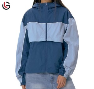 Custom Men's Sports <b>Running</b> <b>Jacket</b> High Quality <b>Lightweight</b> Polyester Windbreaker Stand Collar Front Logo Winter - Product Image 3