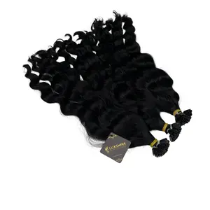 Melhor Raw Vietnamita Extensões De Cabelo Humano Cor Natural 1 Ponta Plana Onda Do Corpo Com Padrão Duplo Desenhado De Luxshine Cabelo