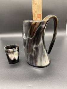 Tasse en corne d'excellente qualité tasse à boire en corne de boeuf médiévale Buffalo Viking inspiré de l'artisanat naturel tasse à corne tasse à boire nordique - Product Image 6