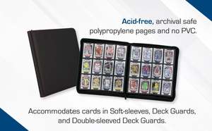 Reliure à cartes en cuir PU de qualité supérieure avec fermeture éclair, 12 pochettes, imperméable, pour TCG MTG Yugioh Pokemoned Kpop Photocards Album de cartes - Product Image 4