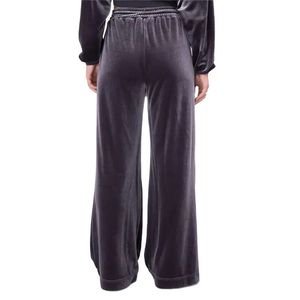 <b>Women</b> Tall Girls Y2K Velour Sweatpants, Custom Logo High Waist Drawstring Wide Leg Loose <b>Velvet</b> <b>Trousers</b> Streetwear Loungewear - Product Image 2