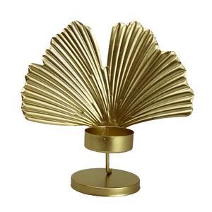 Ornamental Metal Leaf <b>Tealight</b> <b>Holder</b> for Home & Table Decor, Handmade Rustic Metal Candle Stand for Weddings & Parties Festive - Product Image 6