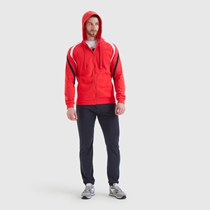Ensemble de survêtement en molleton de coton personnalisé pour homme, fermeture éclair, motif uni, deux pièces, jogging, respirant, qualité de gros - Product Image 2