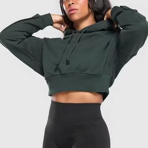 Chándal de dos piezas liso de gran tamaño con logotipo personalizado de invierno, chándal para mujer, conjunto de pantalones de chándal con capucha - Product Image 2