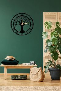 Large Round Metal <b>Wall</b> <b>Clock</b> Rustic Antique Iron Frame for Home Bedroom Office and Living Room <b>Decoration</b> - Product Image 3