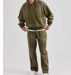 Manufacturer's Customizable Unisex Breathable Cotton/Polyester <b>Hooded</b> Printed Tracksuits Private Label High-End Winter Sets - Product Image 4