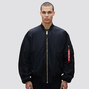 Blouson Bomber Homme Slim en Toile Col Montant avec Logo Avant Style Urbain Respirant Écologique Hiver 2025 - Product Image 4